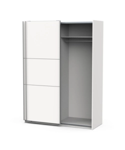 Armadio ante scorrevoli "ghost" bianco 148x59x203 cm